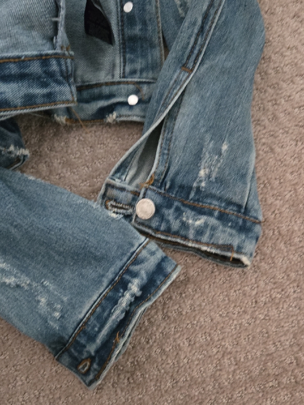 Distressed Denim Jacket - Picture 5 of 8